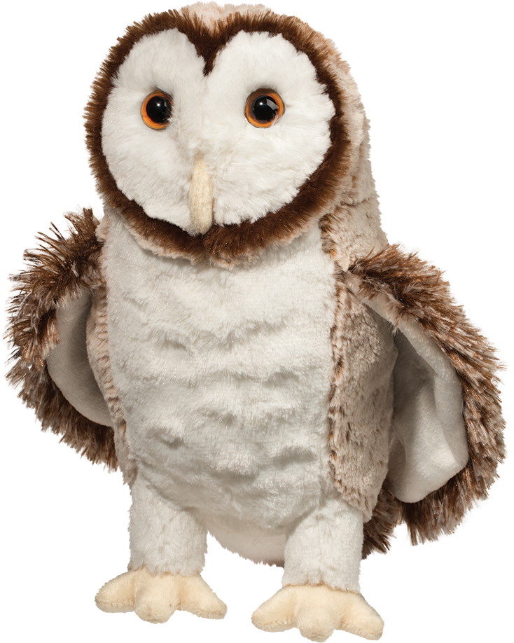 Plush Barn Owl Toy PNG image