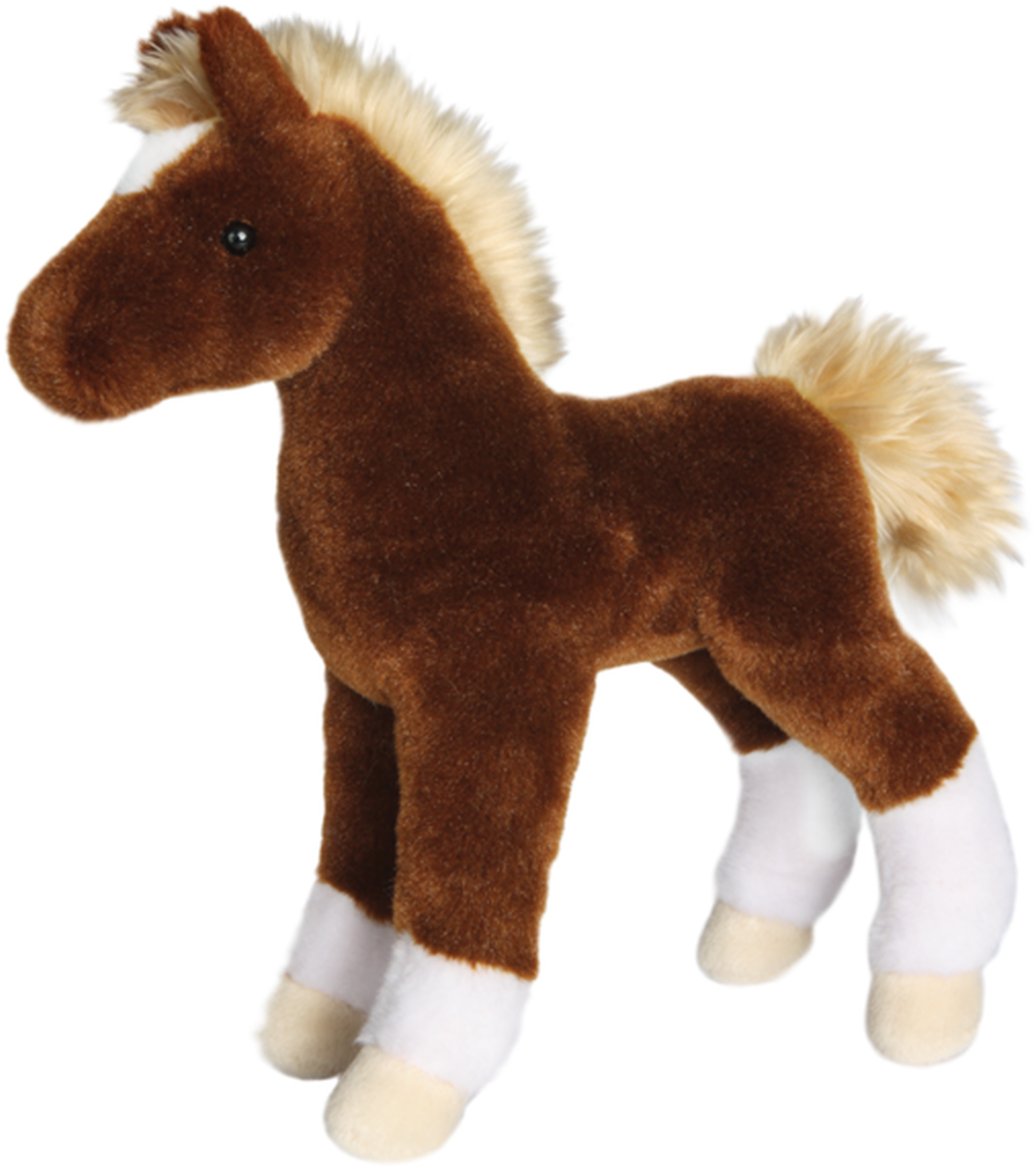 Plush Brown Foal Toy PNG image