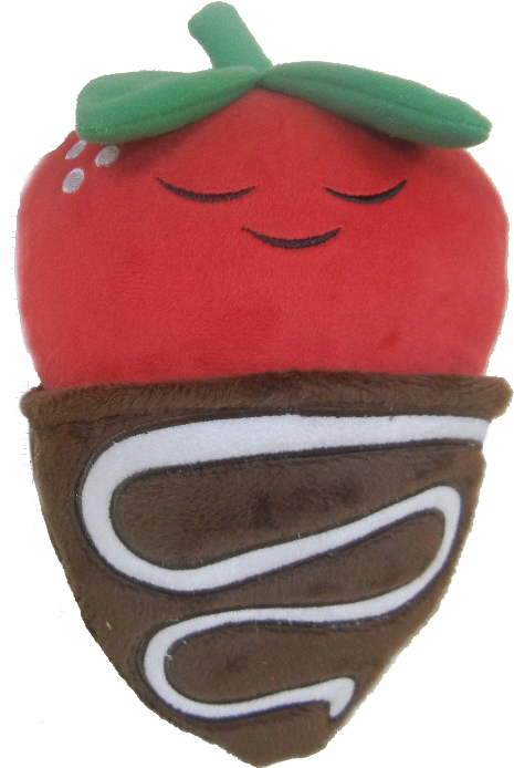 Plush Chocolate Covered Strawberry Toy PNG image