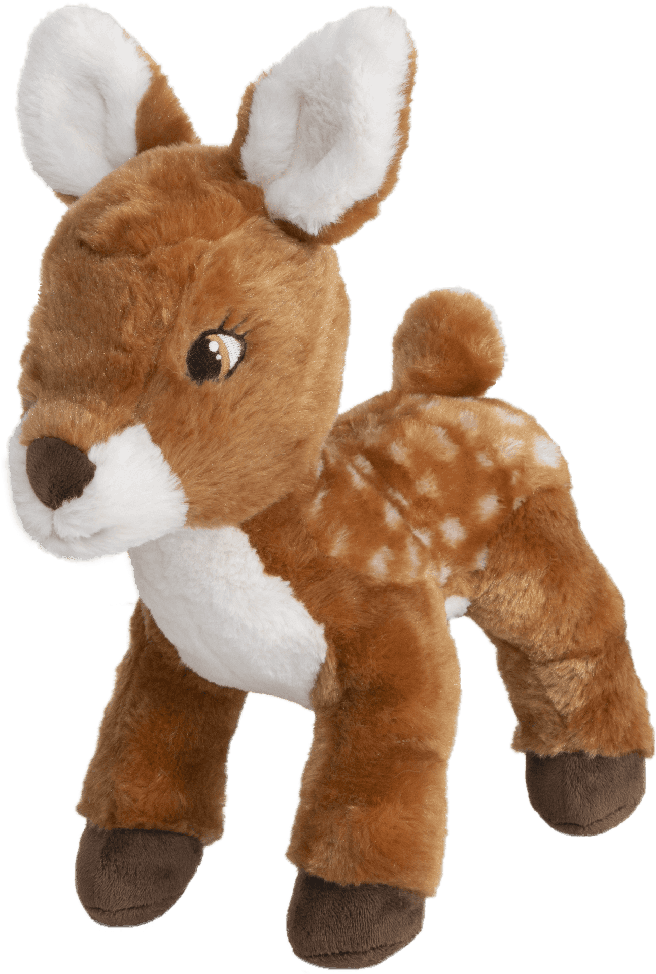 Plush Fawn Toy Standing PNG image