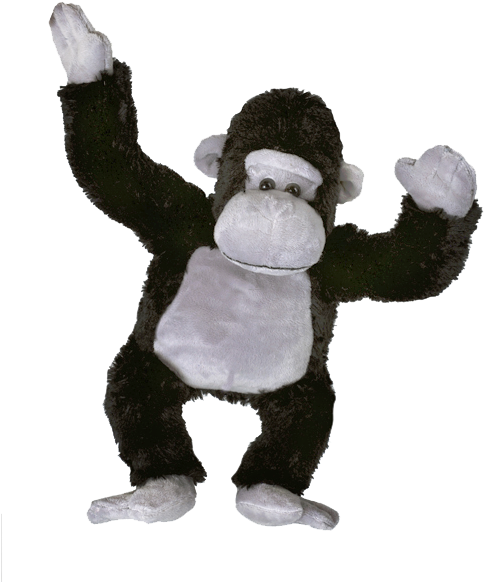 Plush Gorilla Toy Waving PNG image