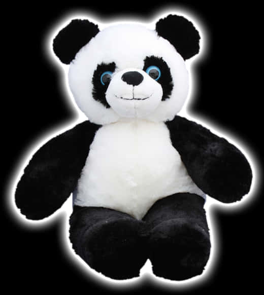 Plush Panda Toy Glow Outline PNG image