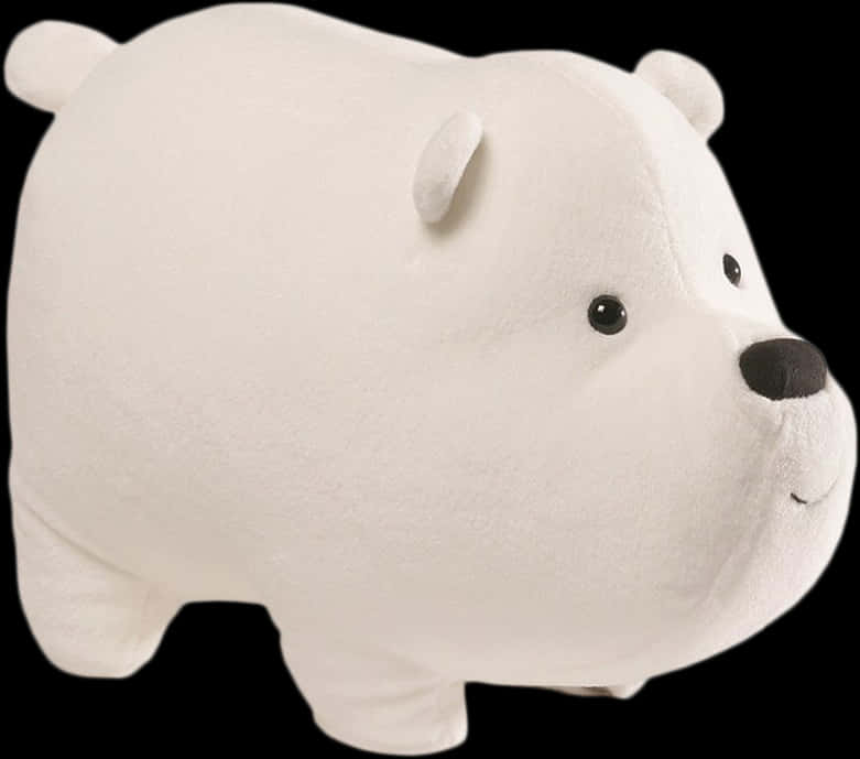Plush Polar Bear Toy PNG image