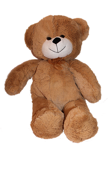 Plush Teddy Bear Black Background PNG image