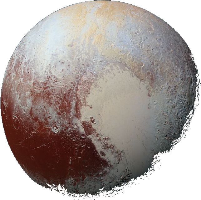 Pluto Detailed Surface View PNG image