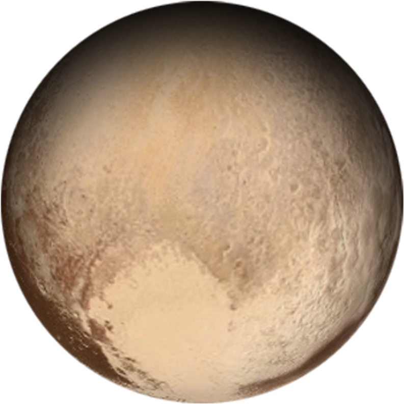 Pluto Dwarf Planet Portrait PNG image