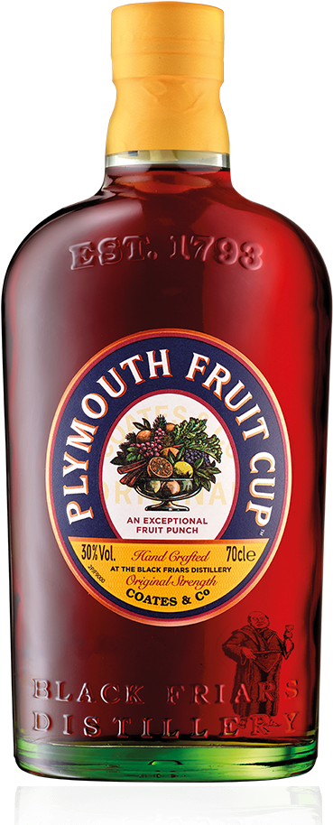 Plymouth Fruit Cup Gin Bottle PNG image