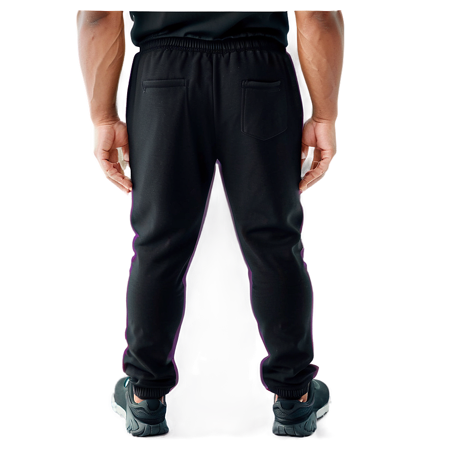 Pocketed Black Sweatpants Png Nxy21 PNG image