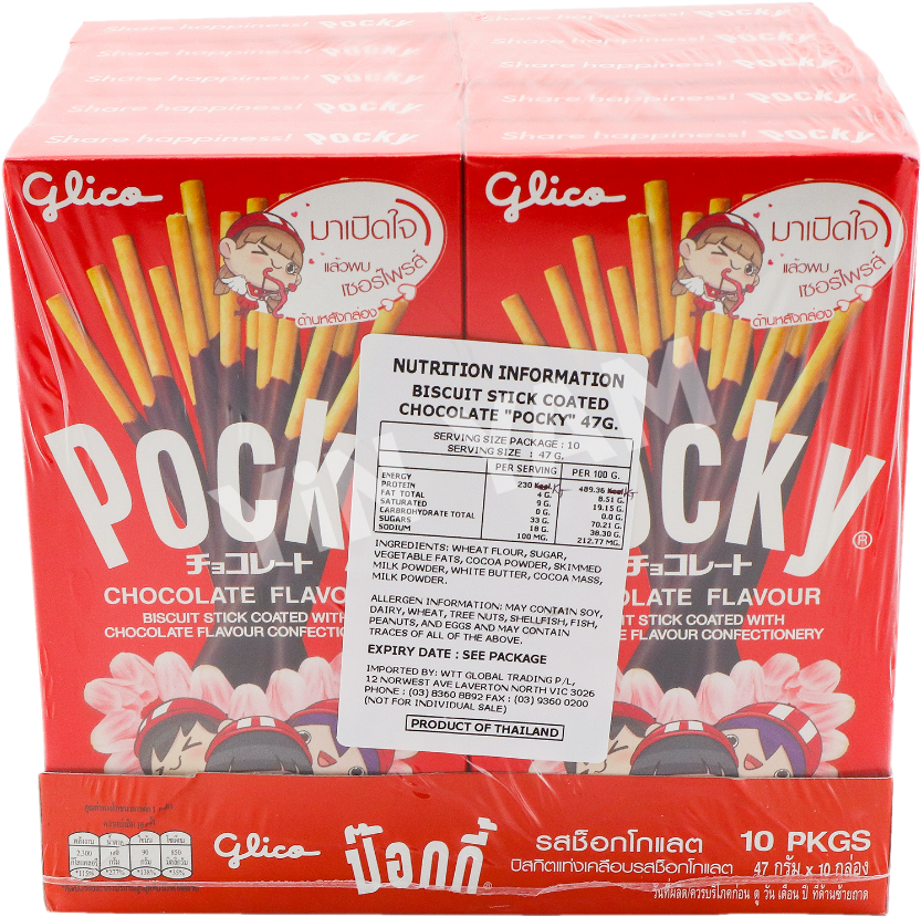 Pocky Chocolate Flavor Multi Pack Box PNG image