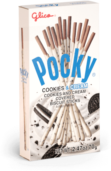 Pocky Cookiesand Cream Box PNG image