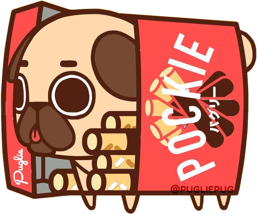 Pocky Dog Mascot Cartoon PNG image