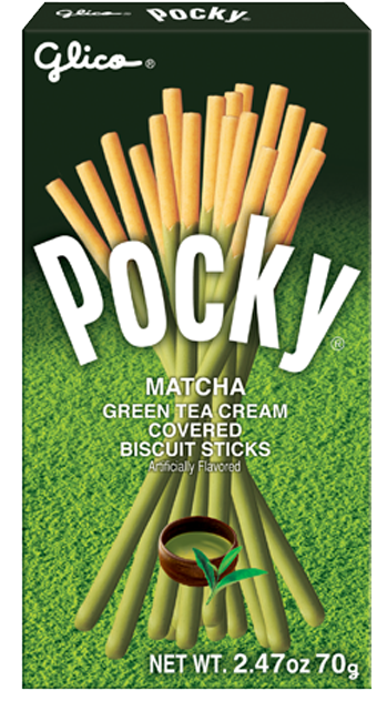 Pocky Matcha Green Tea Covered Biscuit Sticks Box PNG image