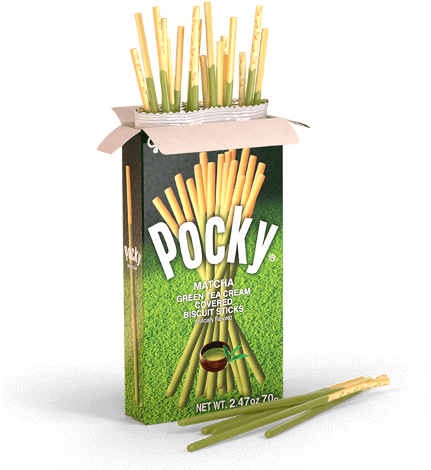 Pocky Matcha Green Tea Flavor PNG image