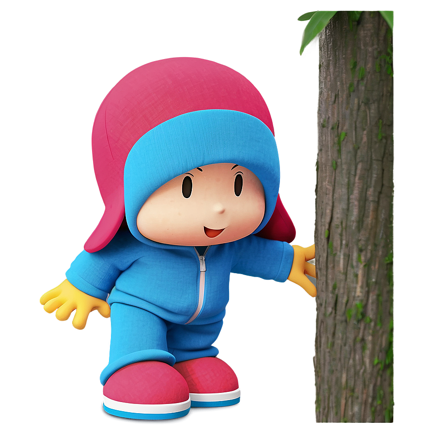 Pocoyo Playing Hide And Seek Png Cec8 PNG image