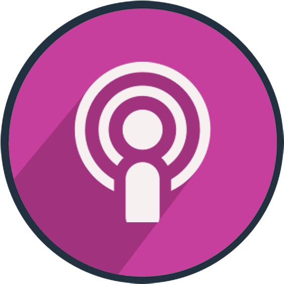 Podcast Icon Purple Background PNG image