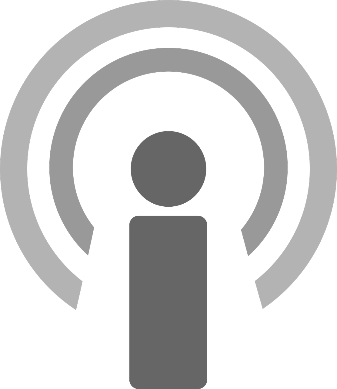Podcast Icon Silhouette PNG image