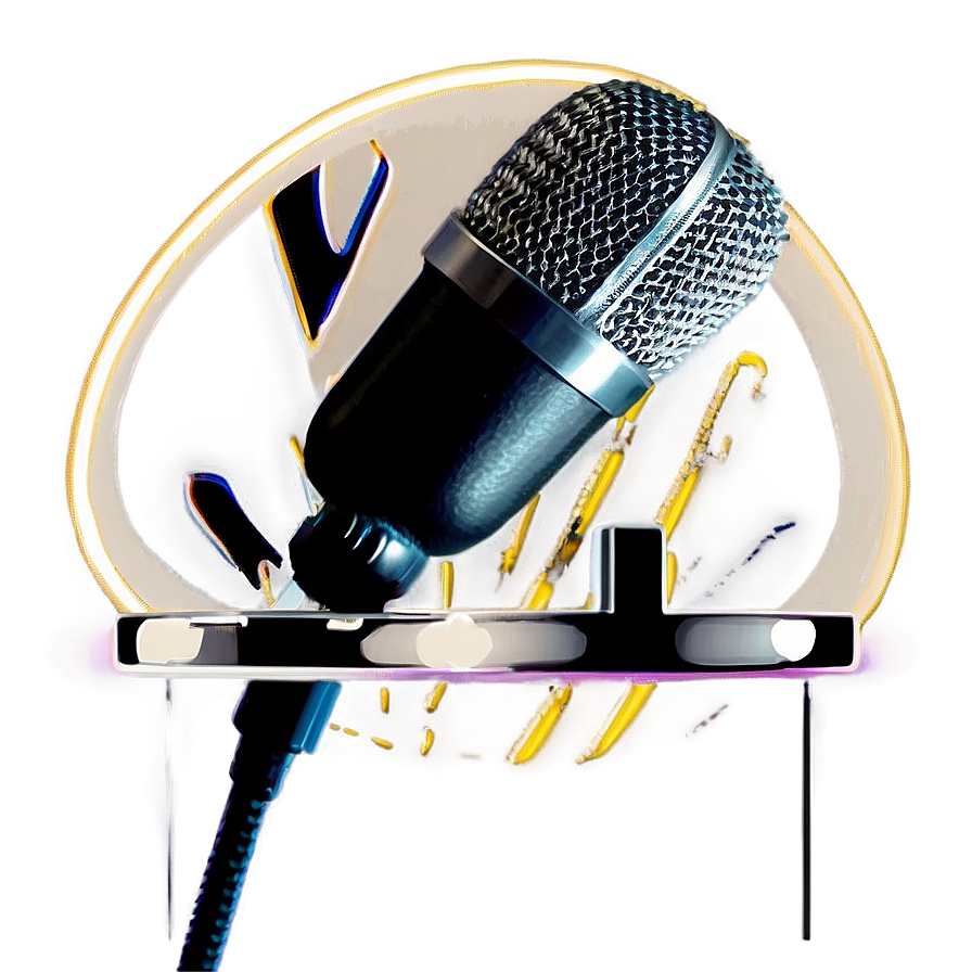 Podcast Microphone And Stand Png Vmr PNG image