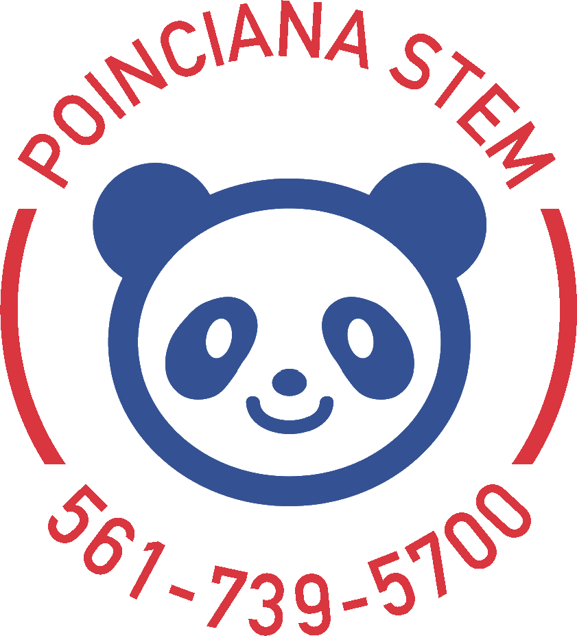 Poinciana S T E M Panda Logo PNG image