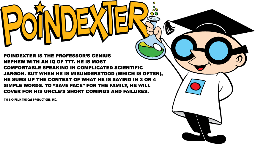 Poindexter Cartoon Character With Beaker PNG image