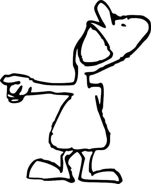 Pointing Cartoon Dog Silhouette PNG image