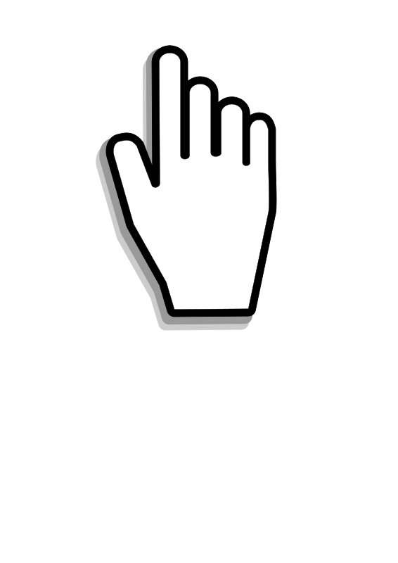 Pointing Hand Icon Black Background PNG image