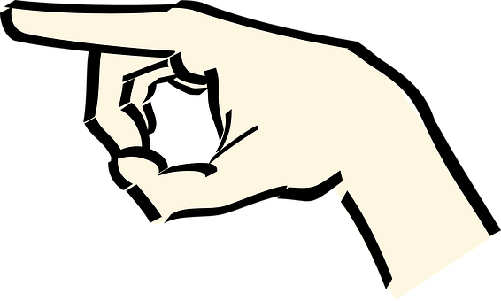 Pointing Hand Silhouette PNG image
