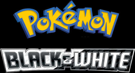 Pokemon Blackand White Logo PNG image