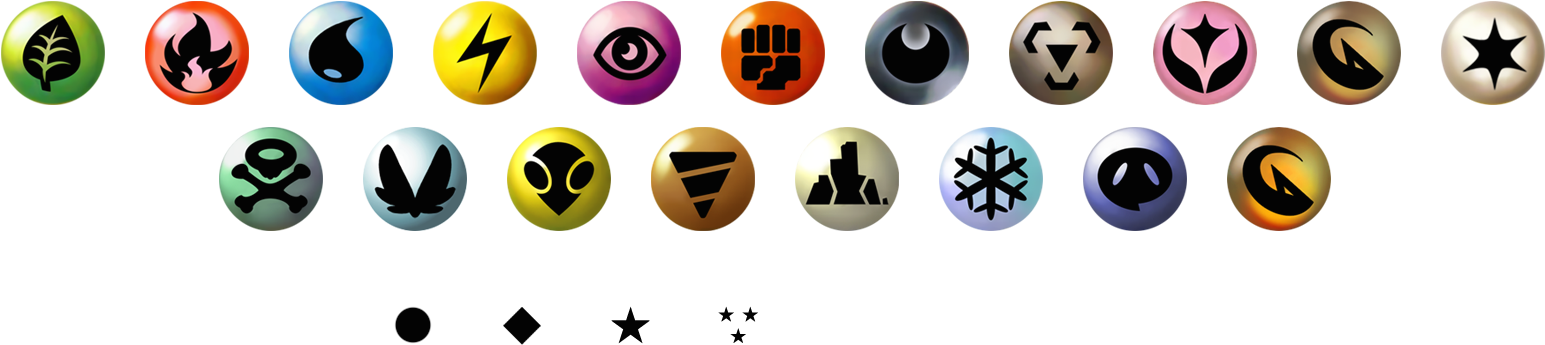 Pokemon Energy Symbols Collection PNG image