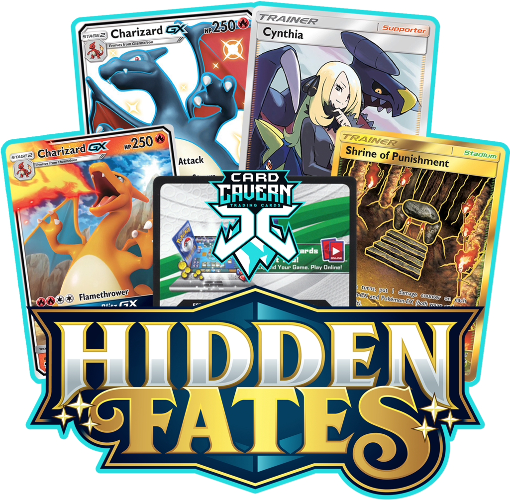 Pokemon Hidden Fates Expansion Cards PNG image