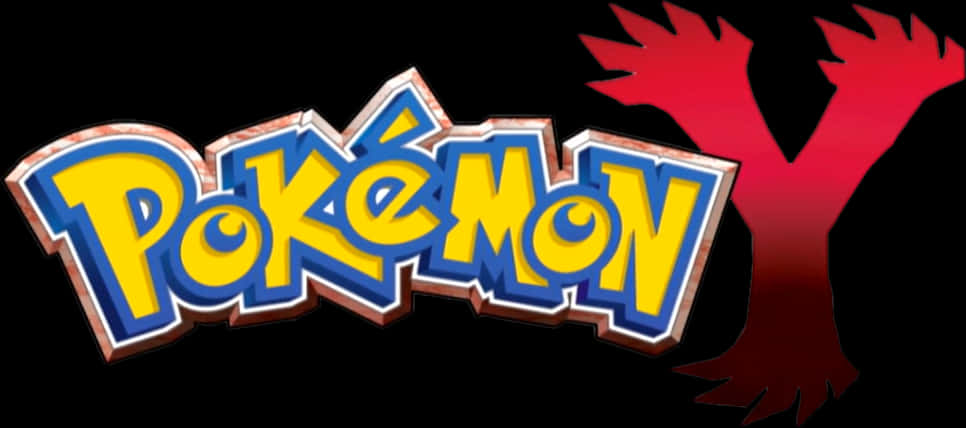 Pokemon Logowith Shadowed Creature PNG image