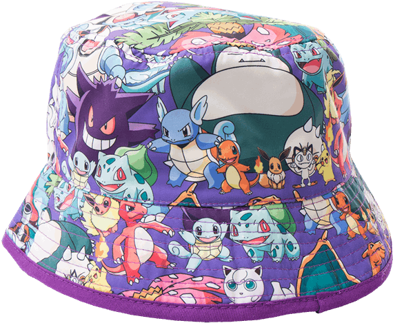 Pokemon Print Bucket Hat PNG image