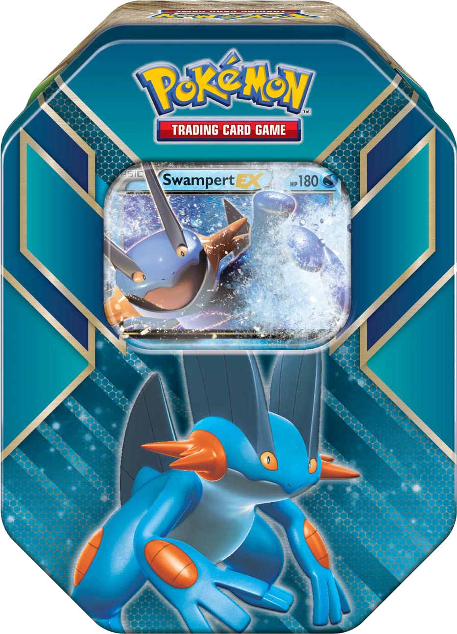 Pokemon Swampert E X Trading Card Tin PNG image