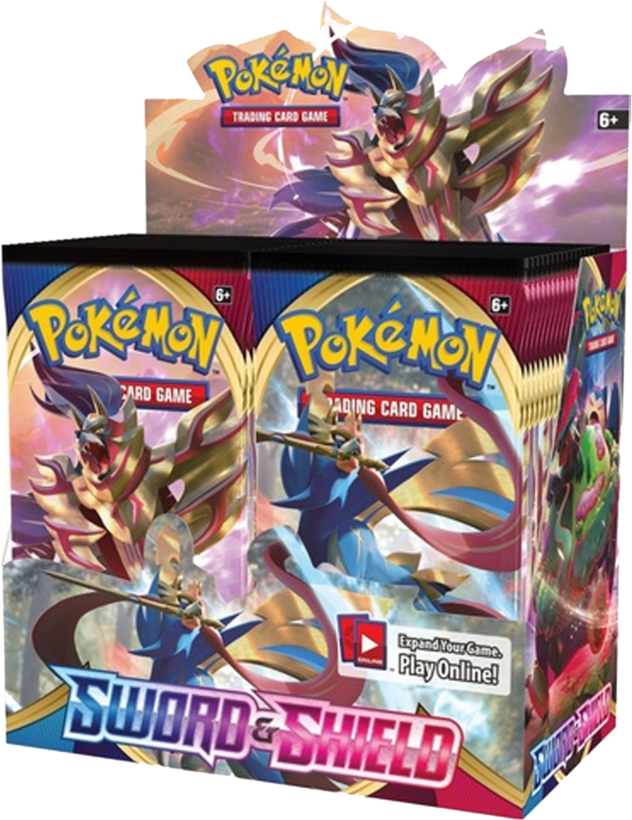 Pokemon Swordand Shield Booster Boxes PNG image