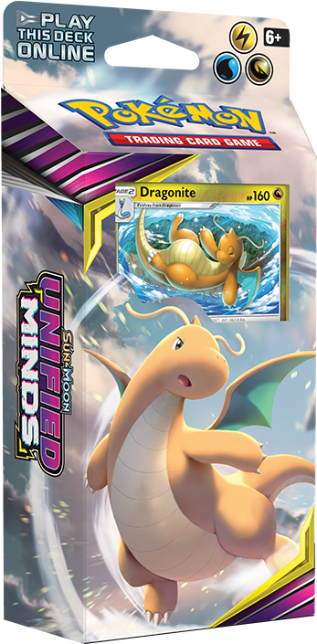 Pokemon Unified Minds Dragonite Deck PNG image