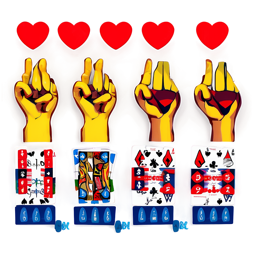 Poker Hand Rankings Artistic Representation PNG image