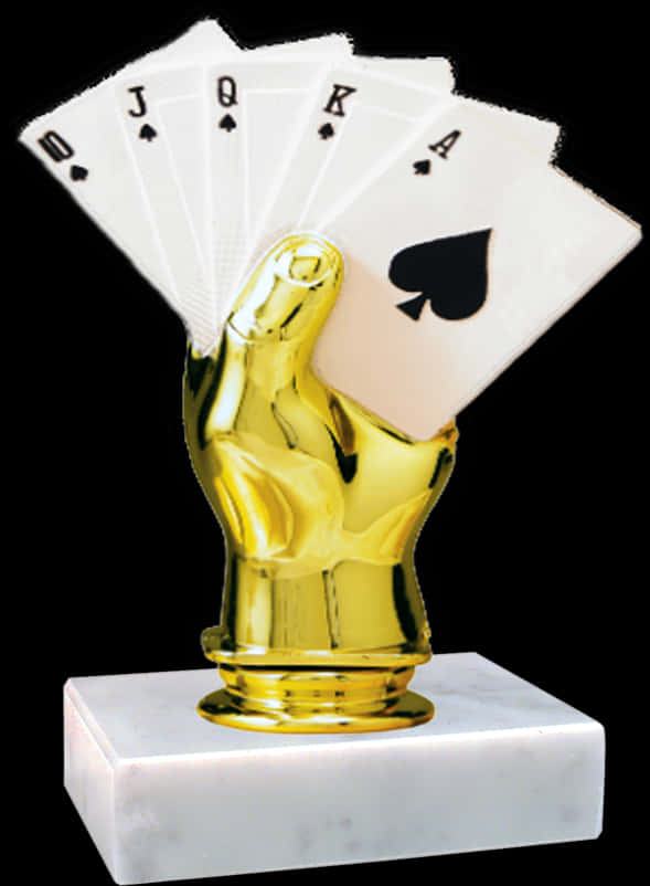 Poker Hand Trophy PNG image