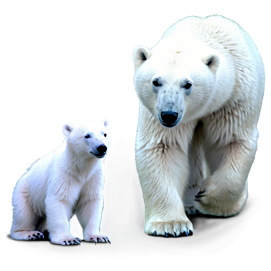 Polar Bear Mother And Cub Png 77 PNG image