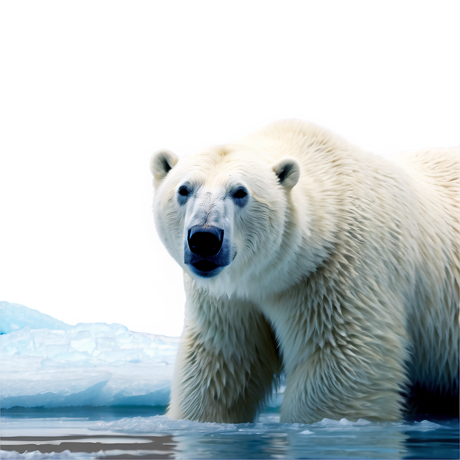 Polar Bear On Ice Flow Png Hju25 PNG image