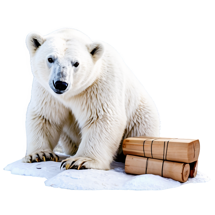 Polar Bear Winter Scene Png Hdy PNG image