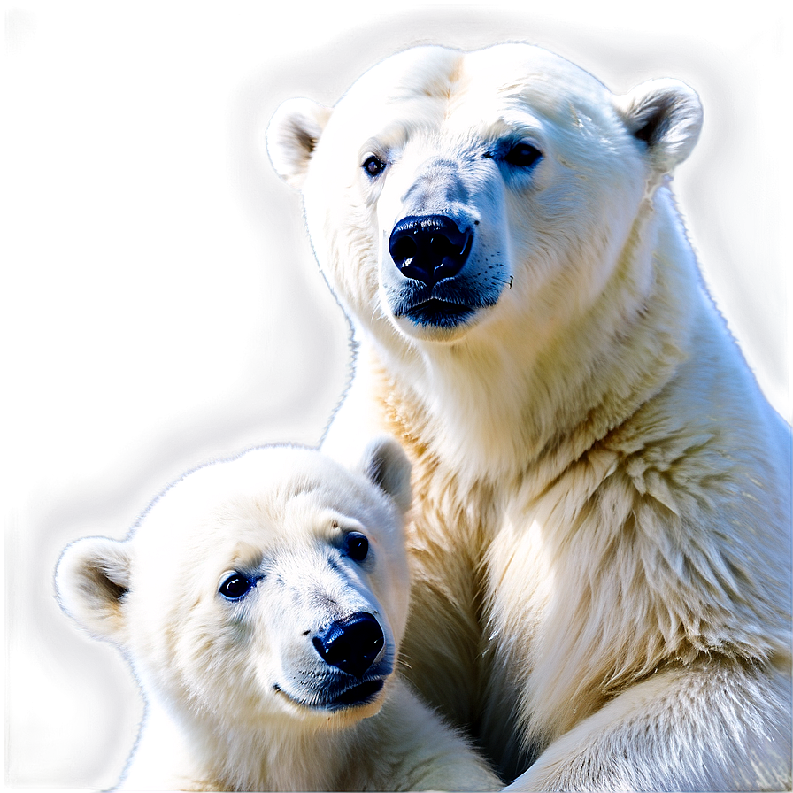 Polar Bear With Cubs Png 05062024 PNG image