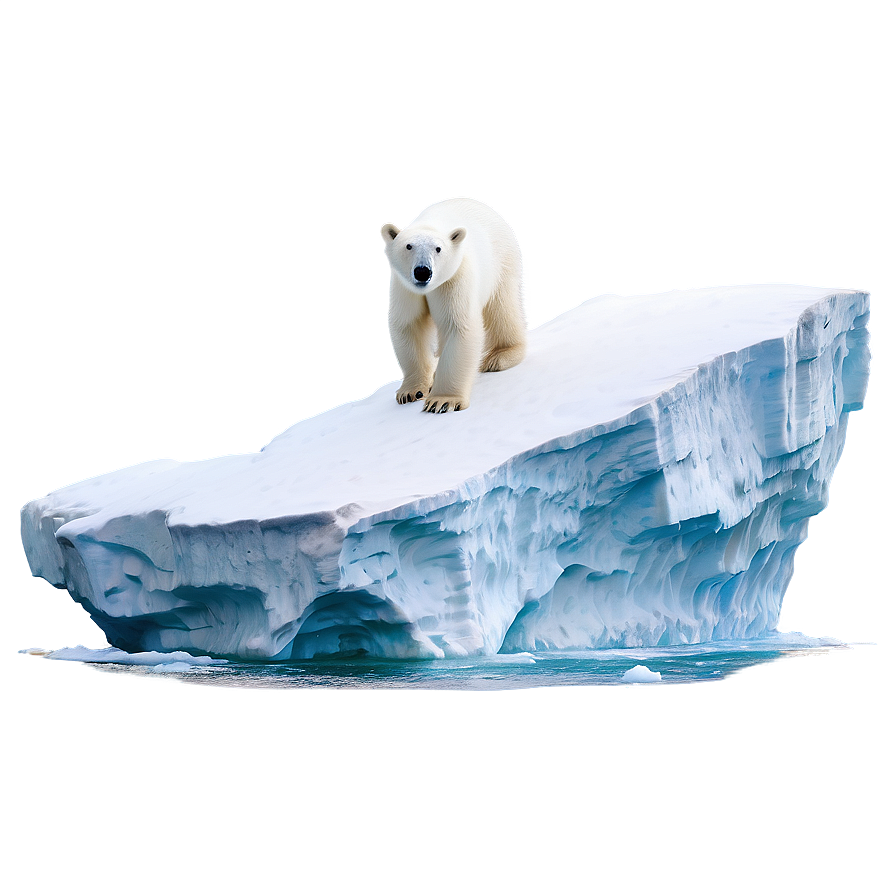 Polar Bear With Iceberg Png 2 PNG image