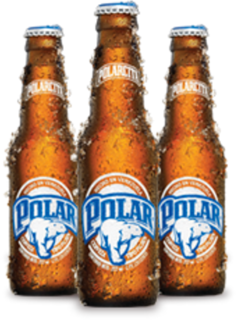 Polar Cerveza Bottles Chilled PNG image