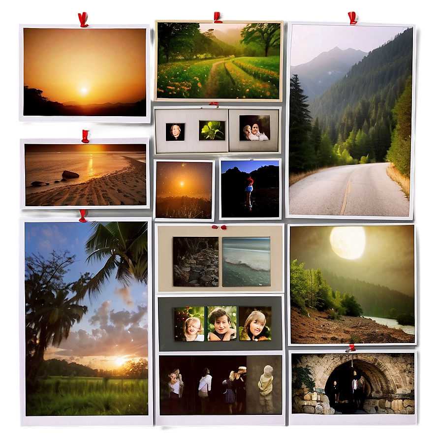 Polaroid Gallery Wall Template Png 88 PNG image