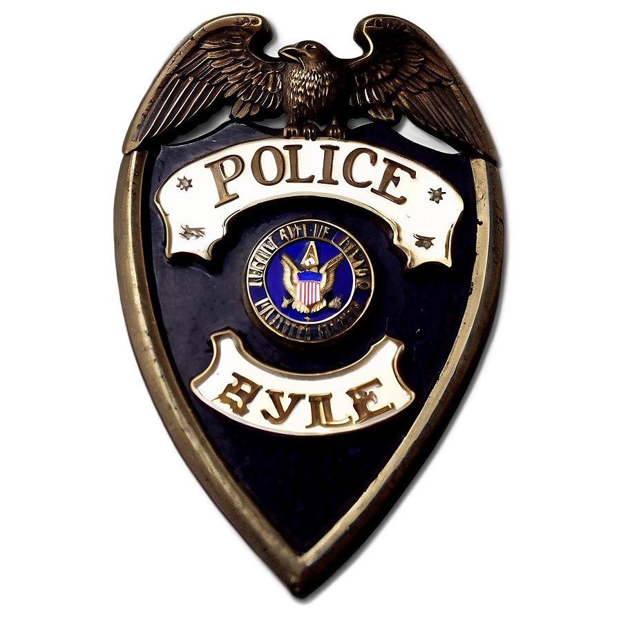 Police Badge On Black Background Png 05252024 PNG image