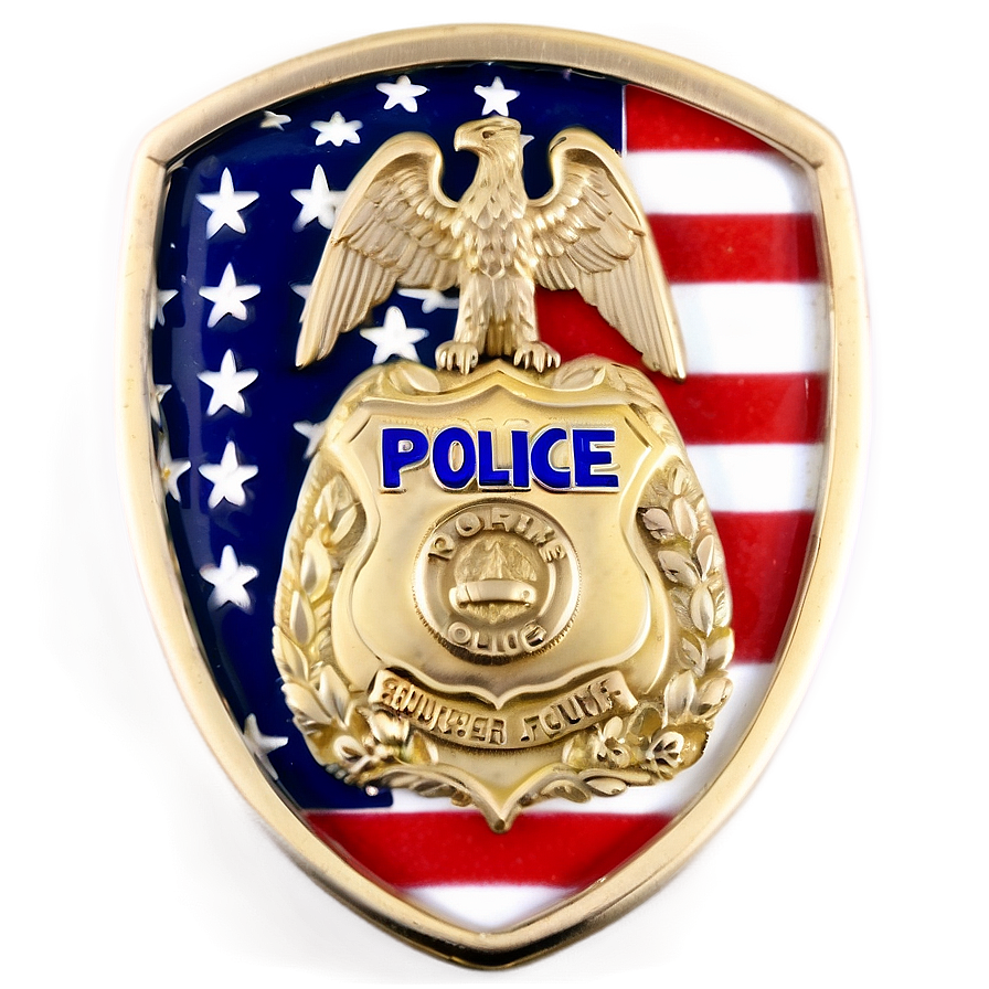 Police Badge With Flag Png Cqc PNG image