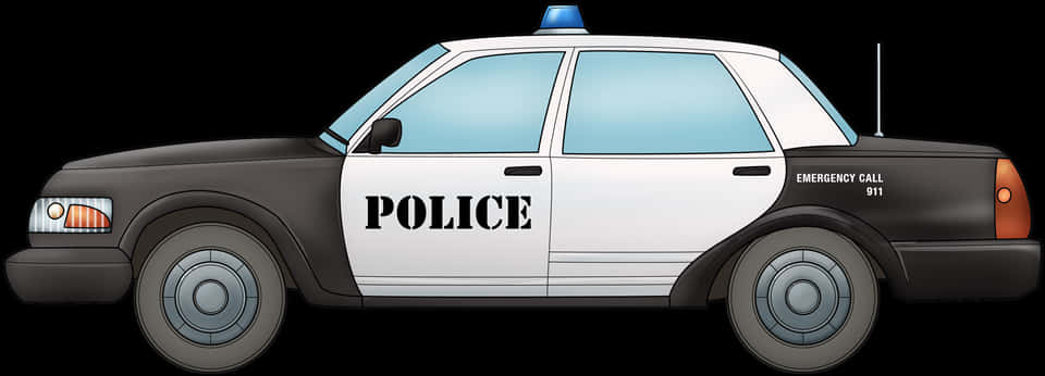 Police Car Illustration PNG image