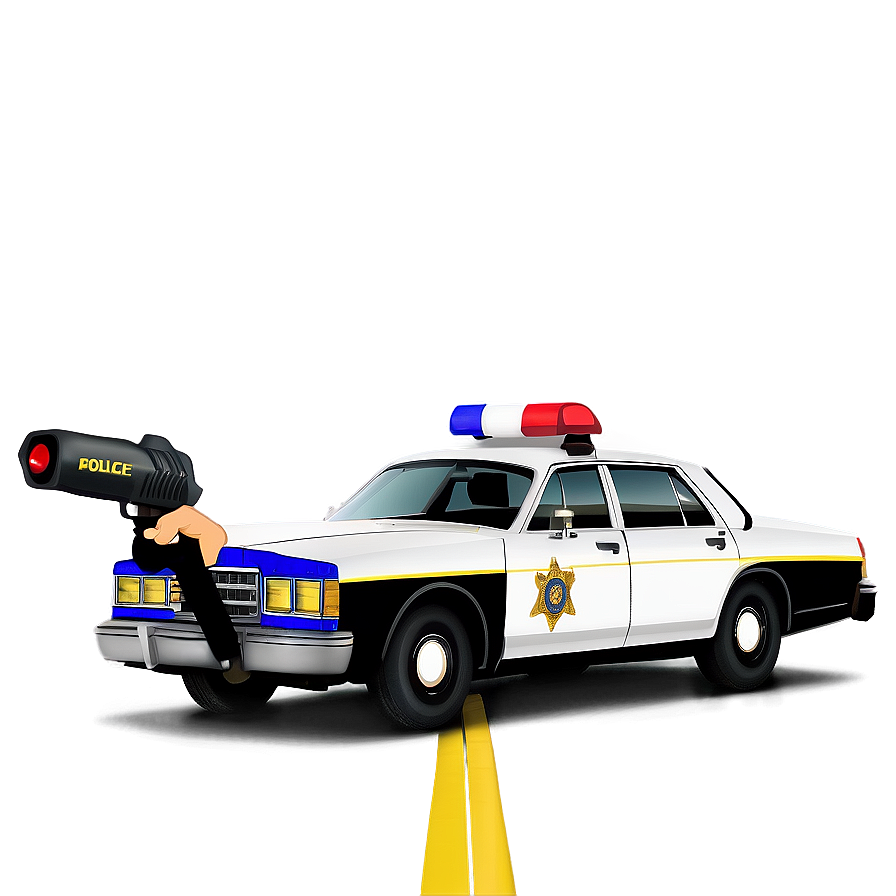 Police Car With Megaphone Png Ply PNG image