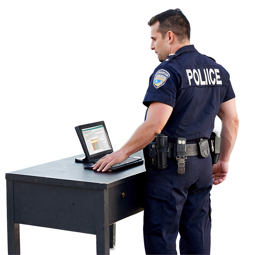 Police Officer At Desk Png 62 PNG image