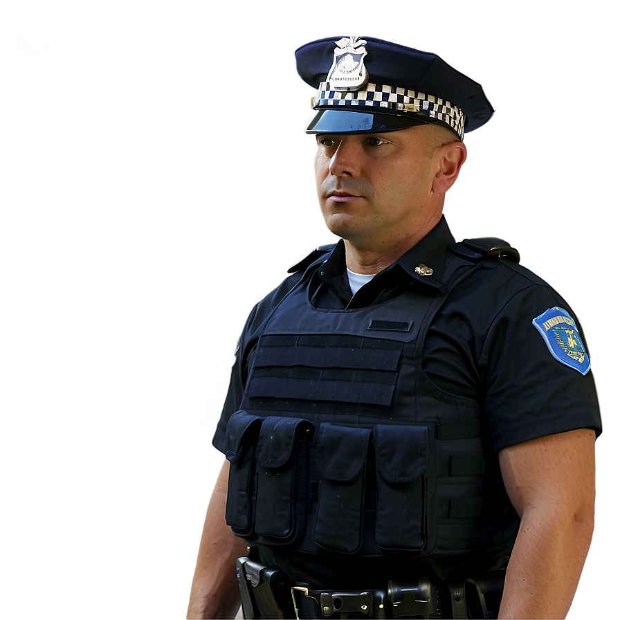 Police Officer At Night Png 06252024 PNG image