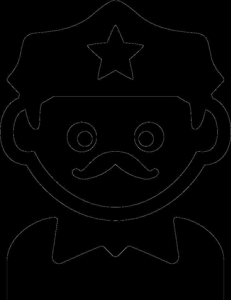 Police Officer Cartoon Outline PNG image